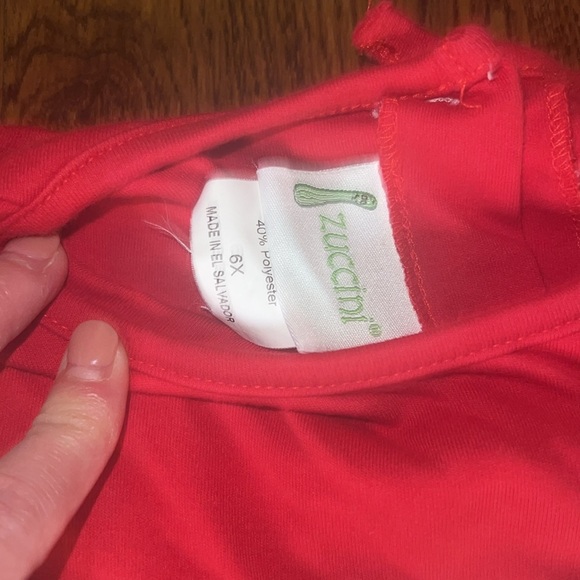 Zuccini girls red santa embellished dress size 6X EUC - Picture 5 of 8